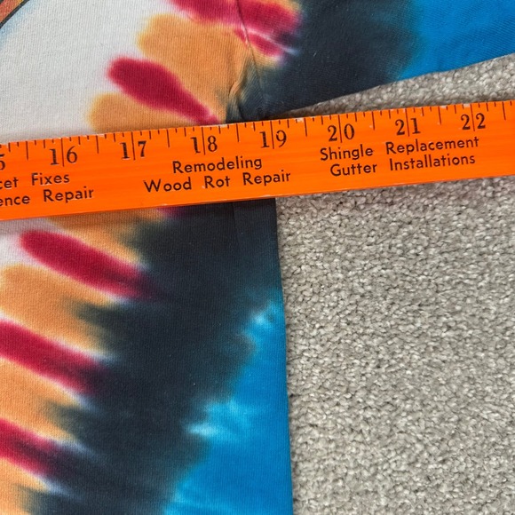 Grateful Dead Liquid Blue Tie Dye T Shirt Steal Your Face Skeleton Roses Medium - Picture 11 of 12